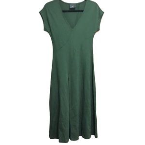 Anthropologie Maeve Dark Green Midi Dress